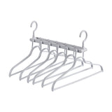 Darrahopens Home & Garden > Laundry & Cleaning > Drying Racks & Hangers 2-SET Space-Saving 6-in-1 Foldable Hanger Set Multi-Functional Closet Organizer Clothes Drying Rack with Pant Clips (Gray & Gray Clip Upgrade Edition) Ideal for Homes and Dorm Rooms