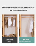 Darrahopens Home & Garden > Laundry & Cleaning > Drying Racks & Hangers 2-SET Space-Saving 6-in-1 Foldable Hanger Set Multi-Functional Closet Organizer Clothes Drying Rack with Pant Clips (White & White Clip Upgrade Edition) Ideal for Homes and Dorm Rooms