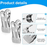 Darrahopens Home & Garden > Laundry & Cleaning > Drying Racks & Hangers 30pcs Multi Functional Stainless Steel Clothes Drying Clips Windproof Clips