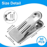 Darrahopens Home & Garden > Laundry & Cleaning > Drying Racks & Hangers 30pcs Multi Functional Stainless Steel Clothes Drying Clips Windproof Clips