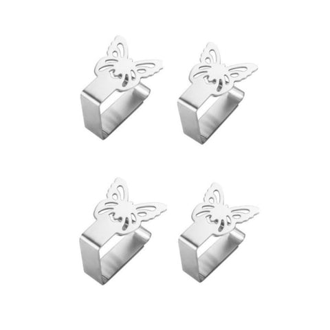 Darrahopens Home & Garden > Laundry & Cleaning > Drying Racks & Hangers Butterfly Clips for Laundry 4-Pack Silver Cloth Holders