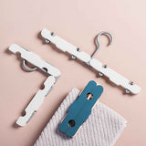 Darrahopens Home & Garden > Laundry & Cleaning > Drying Racks & Hangers Clothes Hanger Rack Anti Slip Multifunctional Foldable Travel Hanger with Clips for Home Dorm Pink In Australia - Darrahopens