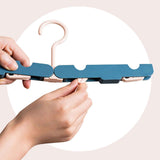 Darrahopens Home & Garden > Laundry & Cleaning > Drying Racks & Hangers Clothes Hanger Rack Anti Slip Multifunctional Foldable Travel Hanger with Clips for Home Dorm Pink In Australia - Darrahopens