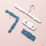 Darrahopens Home & Garden > Laundry & Cleaning > Drying Racks & Hangers Clothes Hanger Rack Anti Slip Multifunctional Foldable Travel Hanger with Clips for Home Dorm Pink In Australia - Darrahopens