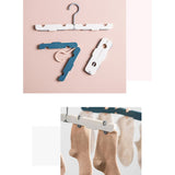 Darrahopens Home & Garden > Laundry & Cleaning > Drying Racks & Hangers Clothes Hanger Rack Anti Slip Multifunctional Foldable Travel Hanger with Clips for Home Dorm Pink In Australia - Darrahopens
