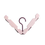Darrahopens Home & Garden > Laundry & Cleaning > Drying Racks & Hangers Clothes Hanger Rack Anti Slip Multifunctional Foldable Travel Hanger with Clips for Home Dorm Pink In Australia - Darrahopens