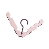 Darrahopens Home & Garden > Laundry & Cleaning > Drying Racks & Hangers Clothes Hanger Rack Anti Slip Multifunctional Foldable Travel Hanger with Clips for Home Dorm Pink In Australia - Darrahopens