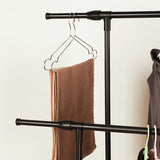 Darrahopens Home & Garden > Laundry & Cleaning > Drying Racks & Hangers Double-rod Adjustable Clothes Rack with Pulley-Back