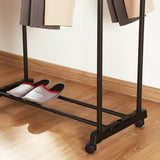 Darrahopens Home & Garden > Laundry & Cleaning > Drying Racks & Hangers Double-rod Adjustable Clothes Rack with Pulley-Back