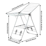 Darrahopens Home & Garden > Laundry & Cleaning > Drying Racks & Hangers Floor-Standing Folding Wing-Shaped Drying Rack-White In Australia - Darrahopens