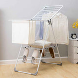 Darrahopens Home & Garden > Laundry & Cleaning > Drying Racks & Hangers Floor-Standing Folding Wing-Shaped Drying Rack-White In Australia - Darrahopens