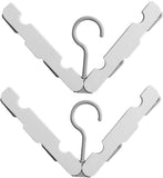 Darrahopens Home & Garden > Laundry & Cleaning > Drying Racks & Hangers Folding Clothes Rack (Two-Piece Pack) - Hanging Clothes Rack - Portable Folding Hanger with Hook - Ideal for Travel, Campers, Travelers and Small Spaces - Grayish White