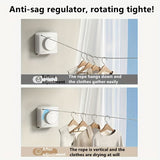 Darrahopens Home & Garden > Laundry & Cleaning > Drying Racks & Hangers Gray Wall-Mounted Adjustable Clothes Hanger, Space-Saving Laundry Organizer