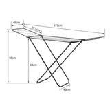Darrahopens Home & Garden > Laundry & Cleaning > Drying Racks & Hangers Large Double-Wing Floor-Standing Folding Clothes Drying Rack-Black In Australia - Darrahopens