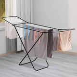 Darrahopens Home & Garden > Laundry & Cleaning > Drying Racks & Hangers Large Double-Wing Floor-Standing Folding Clothes Drying Rack-Black In Australia - Darrahopens
