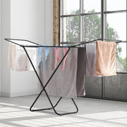 Darrahopens Home & Garden > Laundry & Cleaning > Drying Racks & Hangers Large Double-Wing Floor-Standing Folding Clothes Drying Rack-Black In Australia - Darrahopens