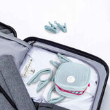 Darrahopens Home & Garden > Laundry & Cleaning > Drying Racks & Hangers Portable Foldable Travel Clothes Hanger Set, Includes Clips, Clothes Rack With Storage Bag For Business Trips and Home Use—Blue In Australia - Darrahopens