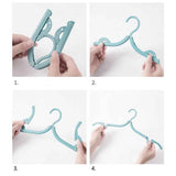 Darrahopens Home & Garden > Laundry & Cleaning > Drying Racks & Hangers Portable Foldable Travel Clothes Hanger Set, Includes Clips, Clothes Rack With Storage Bag For Business Trips and Home Use—Blue In Australia - Darrahopens