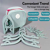 Darrahopens Home & Garden > Laundry & Cleaning > Drying Racks & Hangers Portable Foldable Travel Clothes Hanger Set, Includes Clips, Clothes Rack With Storage Bag For Business Trips and Home Use—Blue In Australia - Darrahopens