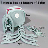 Darrahopens Home & Garden > Laundry & Cleaning > Drying Racks & Hangers Portable Foldable Travel Clothes Hanger Set, Includes Clips, Clothes Rack With Storage Bag For Business Trips and Home Use—Blue In Australia - Darrahopens