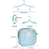 Darrahopens Home & Garden > Laundry & Cleaning > Drying Racks & Hangers Portable Foldable Travel Clothes Hanger Set, Includes Clips, Clothes Rack With Storage Bag For Business Trips and Home Use—Blue In Australia - Darrahopens