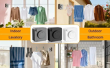 Darrahopens Home & Garden > Laundry & Cleaning > Drying Racks & Hangers Retractable Invisible Clothesline | Freely Extends to 4.2 Meters, Holds Up to 40 Pounds, Suitable for Balcony Bathroom Outdoor Use, Essential for Small Spaces(black)