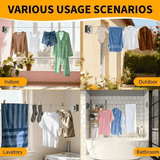 Darrahopens Home & Garden > Laundry & Cleaning > Drying Racks & Hangers Retractable Invisible Clothesline | Freely Extends to 4.2 Meters, Holds Up to 40 Pounds, Suitable for Balcony Bathroom Outdoor Use, Essential for Small Spaces(white)