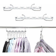 Darrahopens Home & Garden > Laundry & Cleaning > Drying Racks & Hangers Space Saving Hangers, Magic Metal Hangers Stainless Steel Non-Slip, Multifunctional Space Saving Hanger Organizer In