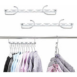 Darrahopens Home & Garden > Laundry & Cleaning > Drying Racks & Hangers Space Saving Hangers, Magic Metal Hangers Stainless Steel Non-Slip, Multifunctional Space Saving Hanger Organizer In