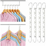 Darrahopens Home & Garden > Laundry & Cleaning > Drying Racks & Hangers Space Saving Hangers, Magic Metal Hangers Stainless Steel Non-Slip, Multifunctional Space Saving Hanger Organizer In