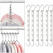 Darrahopens Home & Garden > Laundry & Cleaning > Drying Racks & Hangers Space Saving Hangers, Magic Metal Hangers Stainless Steel Non-Slip, Multifunctional Space Saving Hanger Organizer In