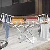 Darrahopens Home & Garden > Laundry & Cleaning > Drying Racks & Hangers Upgrade Double Wing Floor Folding Drying Rack For Clothes Quilt Towel-White