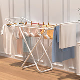 Darrahopens Home & Garden > Laundry & Cleaning > Drying Racks & Hangers Upgrade Double Wing Floor Folding Drying Rack For Clothes Quilt Towel-White