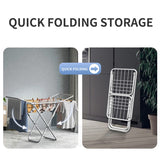 Darrahopens Home & Garden > Laundry & Cleaning > Drying Racks & Hangers Upgrade Double Wing Floor Folding Drying Rack For Clothes Quilt Towel-White
