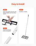 Darrahopens Home & Garden > Laundry & Cleaning > Drying Racks & Hangers VEVOR 254 x 430 mm Lawn Leveling Rake 1980 mm Adjustable Handle for Yard Golf Court