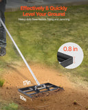 Darrahopens Home & Garden > Laundry & Cleaning > Drying Racks & Hangers VEVOR 254 x 430 mm Lawn Leveling Rake 1980 mm Adjustable Handle for Yard Golf Court