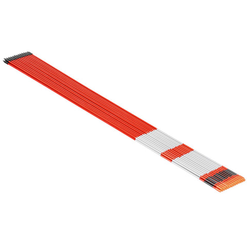 Darrahopens Home & Garden > Laundry & Cleaning > Drying Racks & Hangers VEVOR Driveway Markers, 500Pcs 122cm Long 6.35mm Dia, Hi-Visibility Driveway Reflectors with 12 in Steel Drill Bits, Reflective Snow Sticks Fiberglass Pole for Parking Lots, Walkways, Snow Plowing