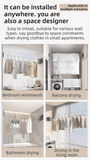 Darrahopens Home & Garden > Laundry & Cleaning > Drying Racks & Hangers White 4.2M Heavy Duty Invisible Retractable Clothesline - Rustproof & Drill-Free Laundry Hanger with 20kg Load Capacity