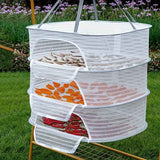 Darrahopens Home & Garden > Laundry & Cleaning > Drying Racks & Hangers White Black Fiber Mesh Air Drying Rack - Multi-layer Collapsible for Clothes & Food