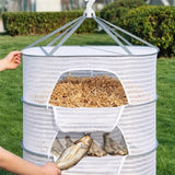 Darrahopens Home & Garden > Laundry & Cleaning > Drying Racks & Hangers White Black Fiber Mesh Air Drying Rack - Multi-layer Collapsible for Clothes & Food