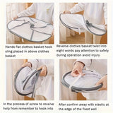 Darrahopens Home & Garden > Laundry & Cleaning > Drying Racks & Hangers White Black Fiber Mesh Air Drying Rack - Multi-layer Collapsible for Clothes & Food