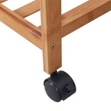 Darrahopens Home & Garden > Laundry & Cleaning > Drying Racks & Hangers XXL Wooden Clothes Rail Coat Rack with Wheels – Open Wardrobe Organizer