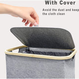 Darrahopens Home & Garden > Laundry & Cleaning > Laundry Baskets 100L Laundry Basket With Lid Laundry Hamper With Handles Dirty Laundry Basket, Laundry Bin Laundry Basket Foldable