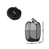 Darrahopens Home & Garden > Laundry & Cleaning > Laundry Baskets 2 Pack Foldable Laundry Basket Hampers, Black