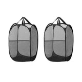 Darrahopens Home & Garden > Laundry & Cleaning > Laundry Baskets 2 Pack Foldable Laundry Basket Hampers, Black