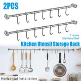 Darrahopens Home & Garden > Laundry & Cleaning > Laundry Baskets 2PCS 304 Stainless Steel Bathroom Towel Hook Wall Mounted Clothes Kitchen Hanger