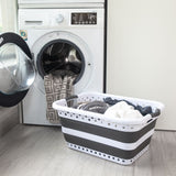 Darrahopens Home & Garden > Laundry & Cleaning > Laundry Baskets 45L Space-Saving  Laundry Basket – Collapsible Hamper for Dorms, RVs, Homes & Garages