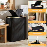 Darrahopens Home & Garden > Laundry & Cleaning > Laundry Baskets Artiss 2 Sections Laundry Basket with Removable Bags Foldable Black