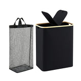 Darrahopens Home & Garden > Laundry & Cleaning > Laundry Baskets Artiss 2 Sections Laundry Basket with Removable Bags Foldable Black