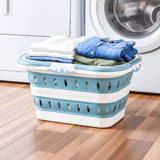 Darrahopens Home & Garden > Laundry & Cleaning > Laundry Baskets Artiss Laundry Basket Hamper Large Foldable Washing Clothes Storage Organiser Blue